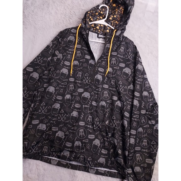 Barstool Sports Other - Barstool Sports Jacket Mens Large Spittin Chiclets Quarter Zip Hoodie Drawstring